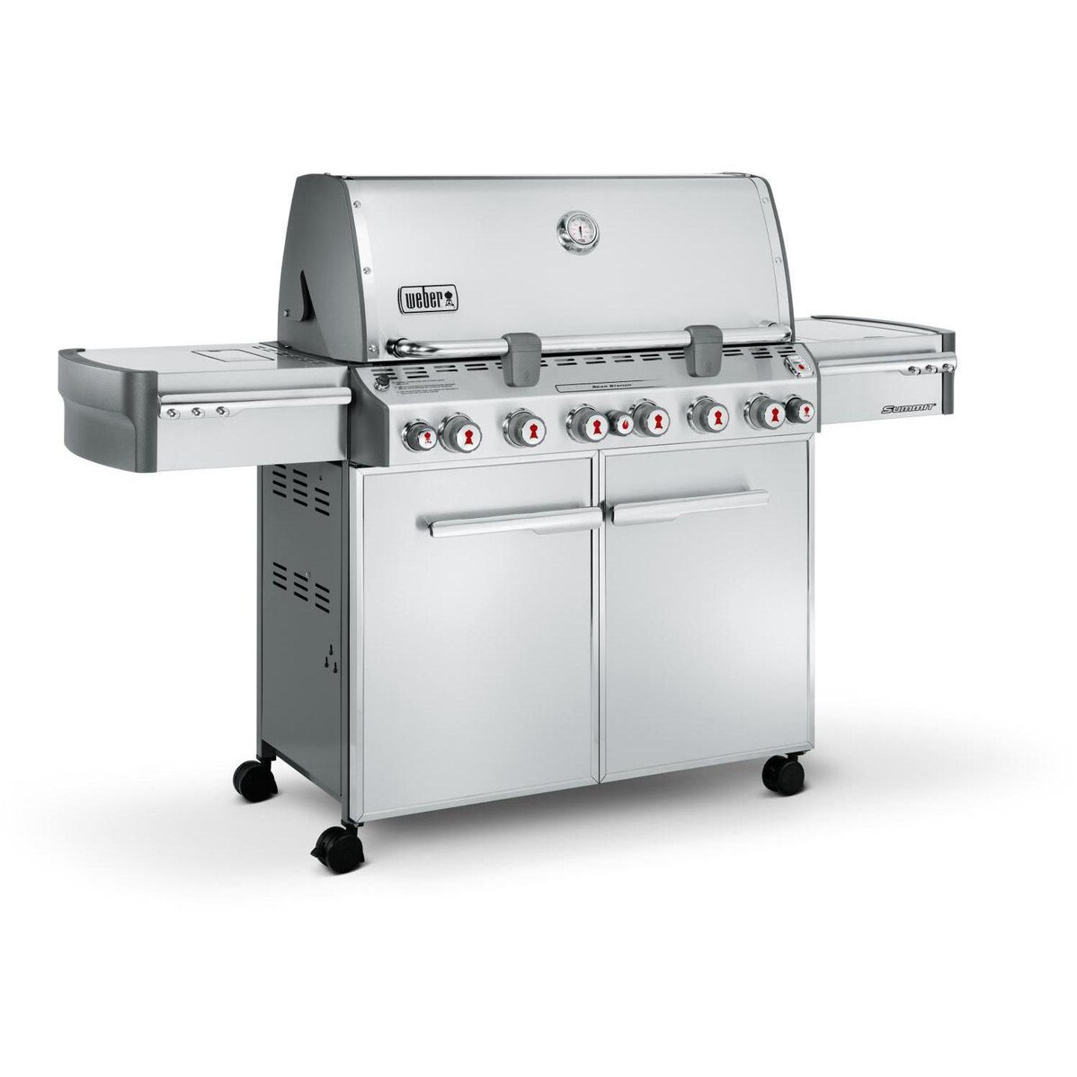 Weber Summit S-670 Propane Gas Grill With Rotisserie， Sear Burner and Side Burner