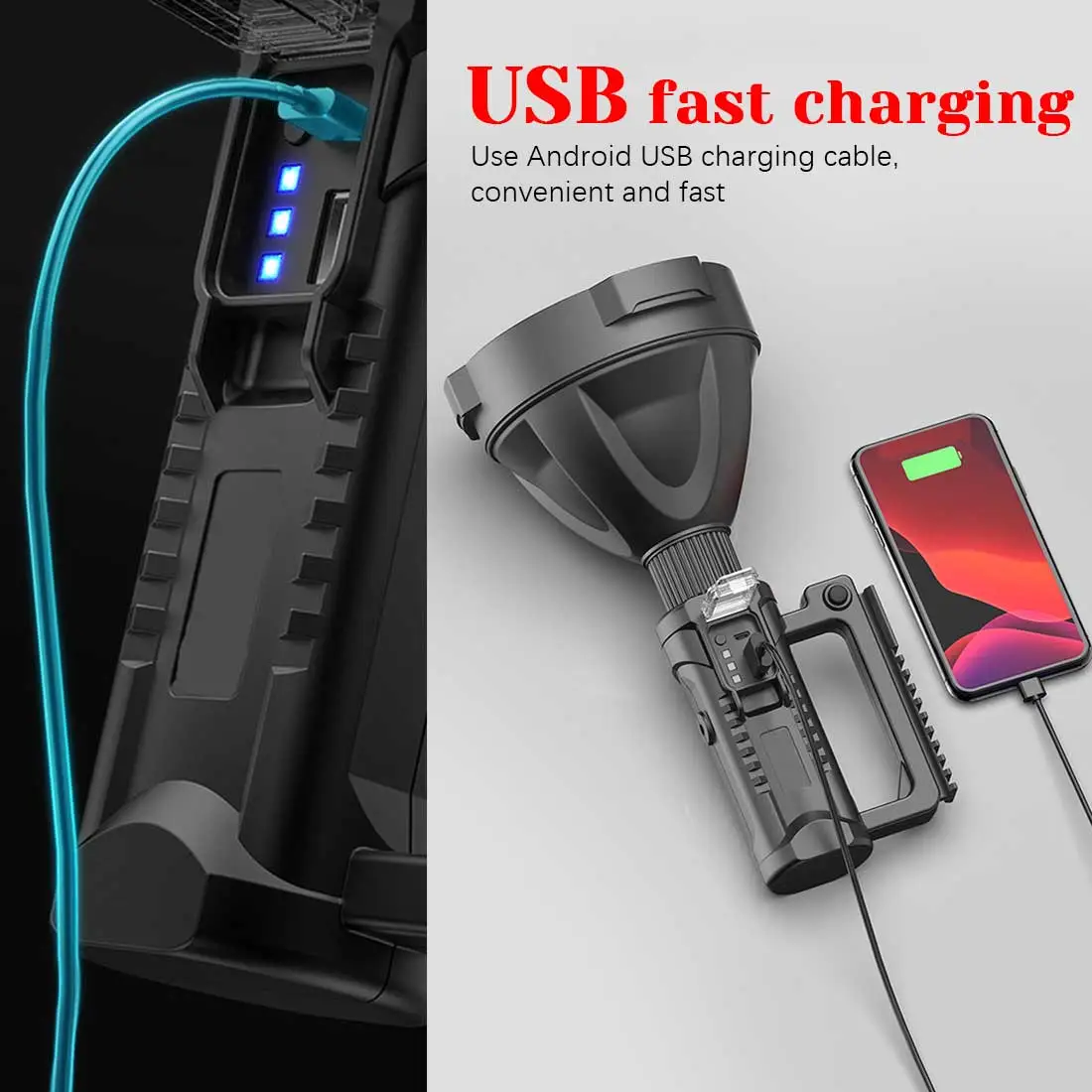 ⏰  Promotion 49% OFF - Rechargeable Handheld Spotlight Flashlight 90