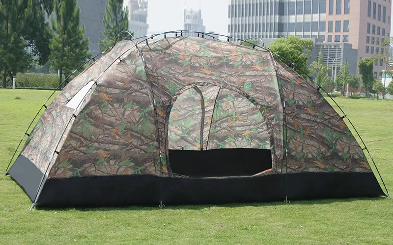 Fashion large space 8 10 people camouflage tent manual double tent camping tent