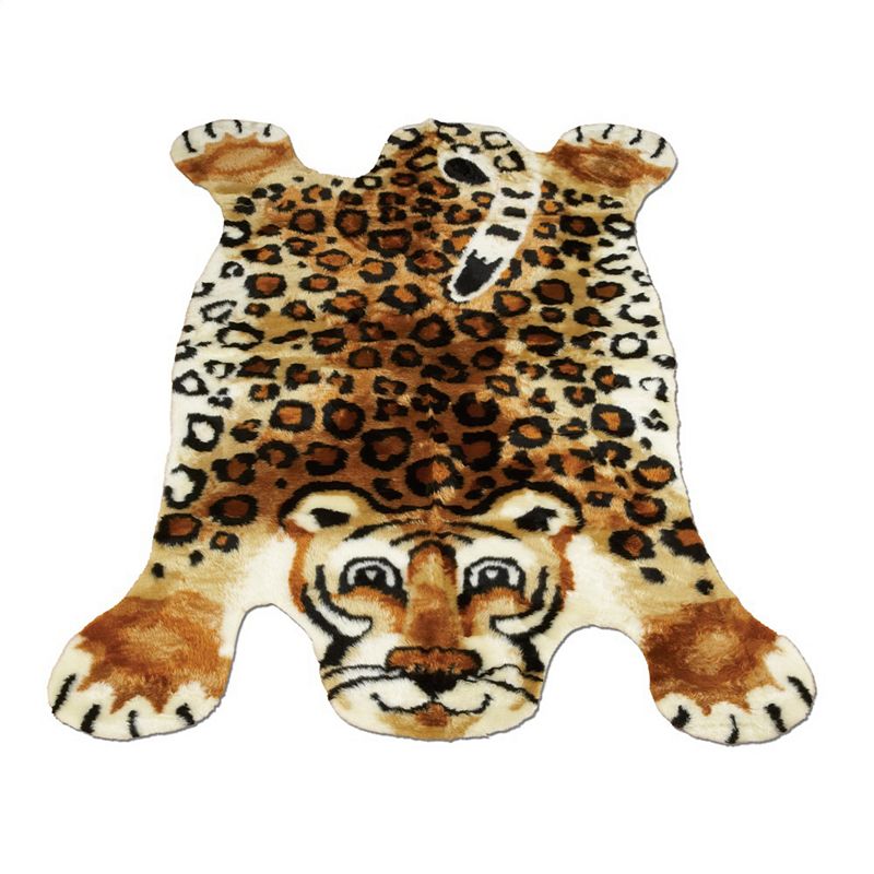 Walk on Me Faux Fur Super Soft Kids Leopard Area Rug Made in France