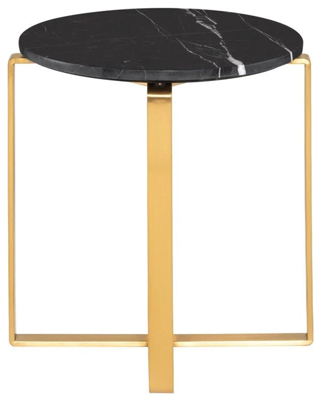 Chandler Gold Side Table   Contemporary   Side Tables And End Tables   by Rustic Home Furniture Deco  Houzz