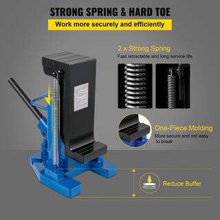 VEVOR Hydraulic Toe Jack 15-Ton On Toe Toe Jack Lift 30-Ton On Top Lift Capacity 6-15 in. Stork Air Hydraulic Toe Jack YYJZQJD15-30TPETEV0