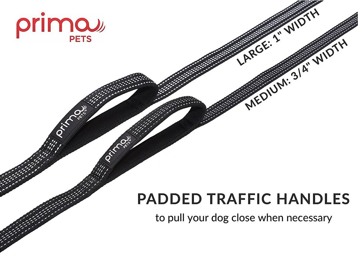 Prima Pets Dual-Handle Reflective Dog Leash