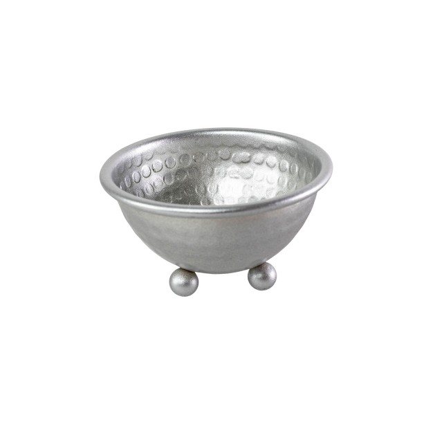 Hammered Bowl Silver Metal Foreside Home amp Garden