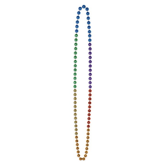 Beistle 53308 Rainbow Beads  7mm x 36