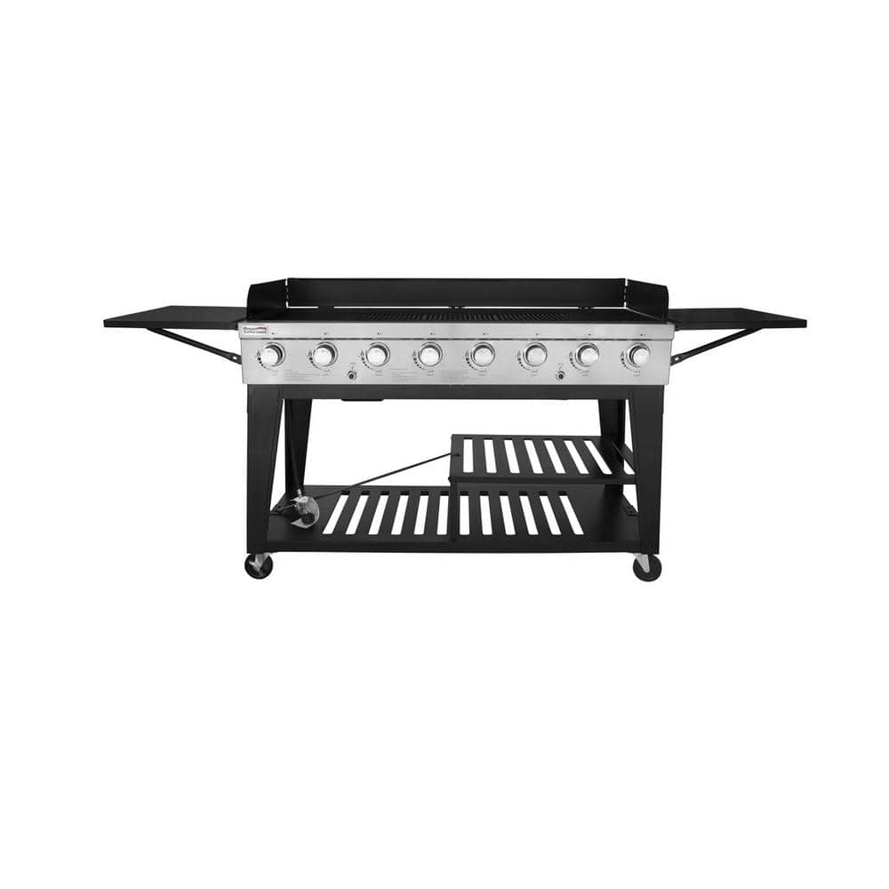 Royal Gourmet 8-Burner Event Propane Gas Grill with 2 Folding Side Tables GB8000