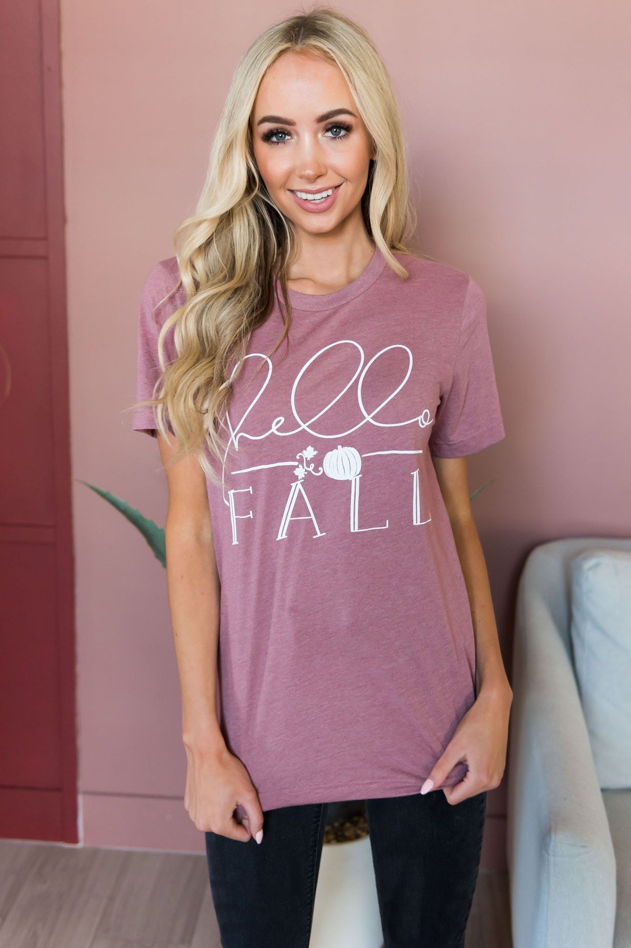 Hello Fall Modest Tee