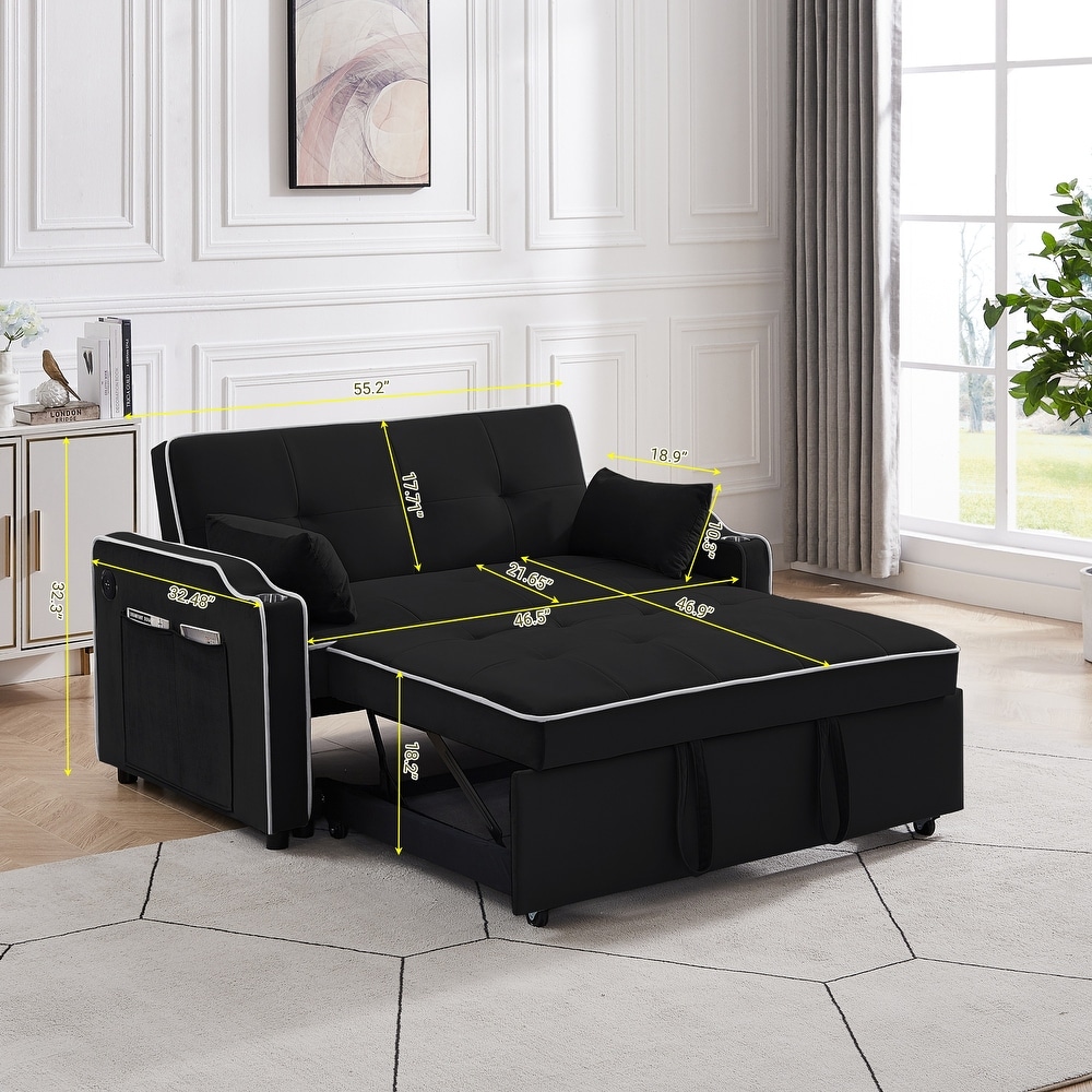 Ouyessir 3 in 1 Multi Functional Convertible Sleeper Sofa Bed