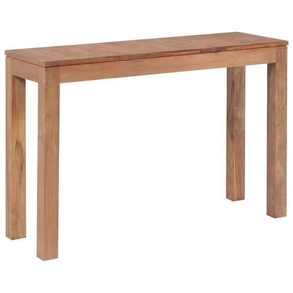 （Preferred Choice for High End wood Furniture) Console Table Solid Teak Wood with Natural Finish 43.3