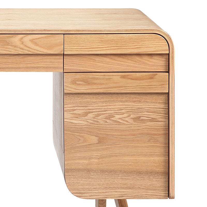 CELIO Study Desk with Storage 1.2M - Natural Ash Oak