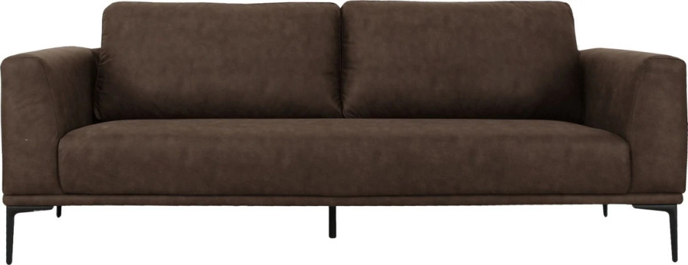 David Modern Brown Fabric Loveseat   Midcentury   Loveseats   by V.S.D Furniture  Houzz