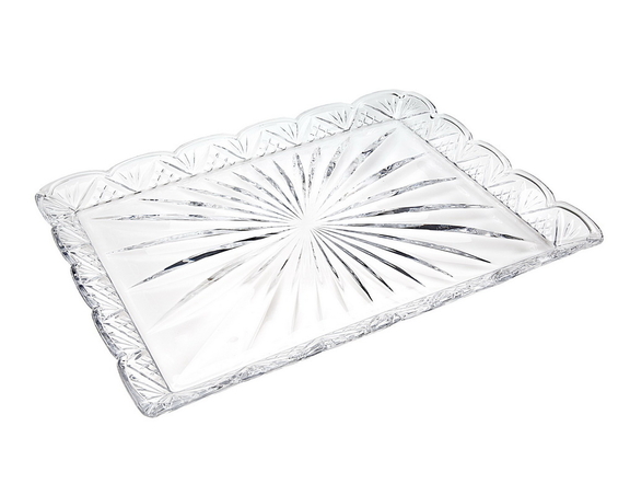 Godinger 25410 Dublin Scalloped Tray 12 X 8