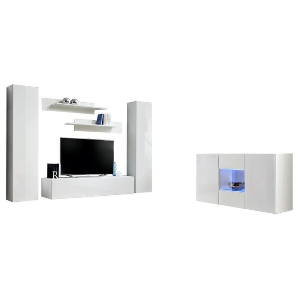 Fly SBII-A1 Wall Mounted Floating Modern Entertainment Center