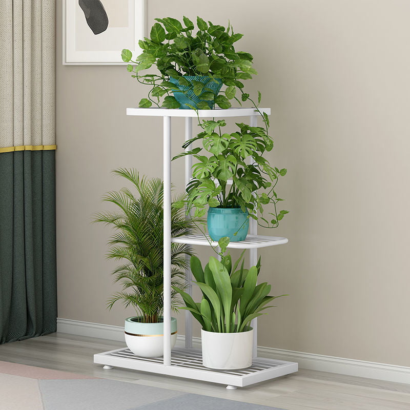 Gemdeck 3/4 Tiers Plant Stands Flower Pots Storage Rack Display Shelf, White