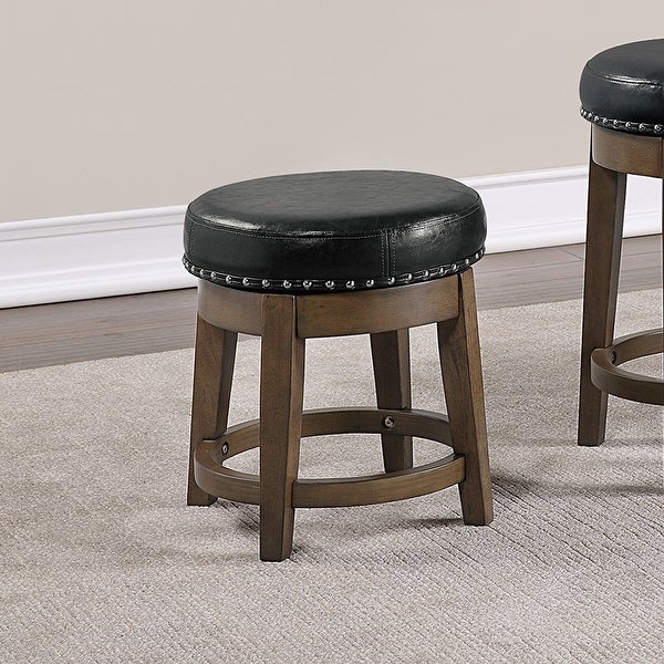 Set of 2 18 -inches PU Swivel Stool