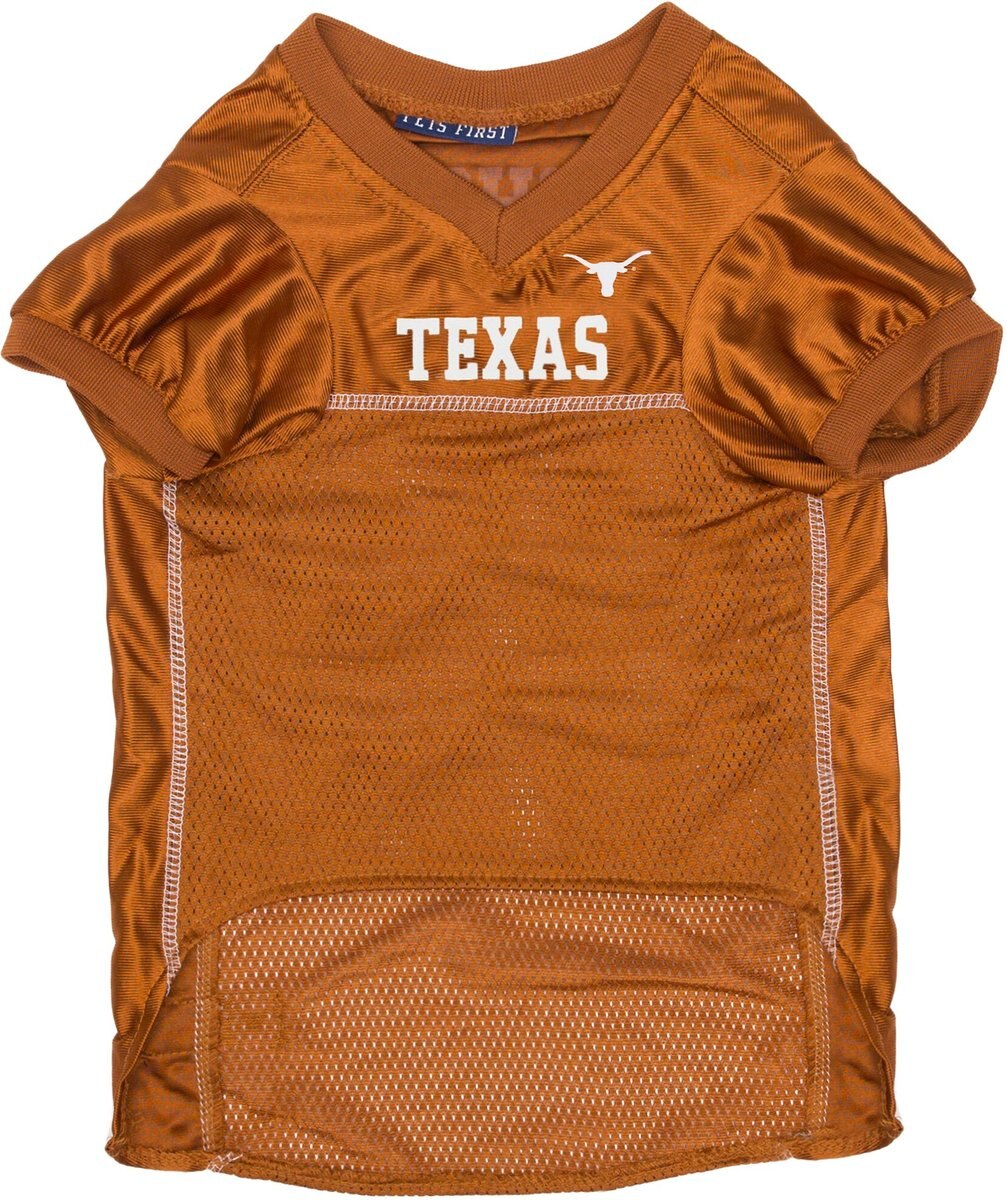 Pets First NCAA Dog and Cat Jersey， Texas Longhorns