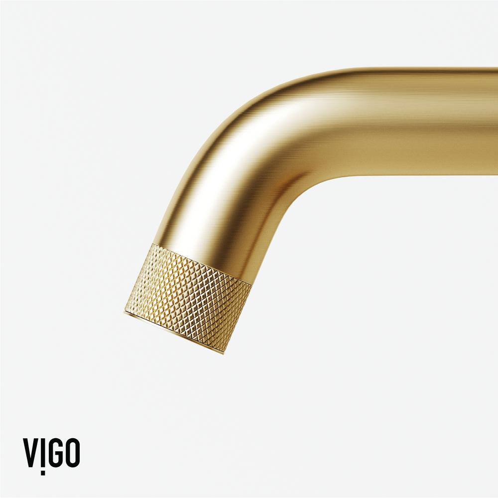 VIGO Cass Single Handle Single-Hole Bathroom Faucet in Matte Brushed Gold VG01047MG