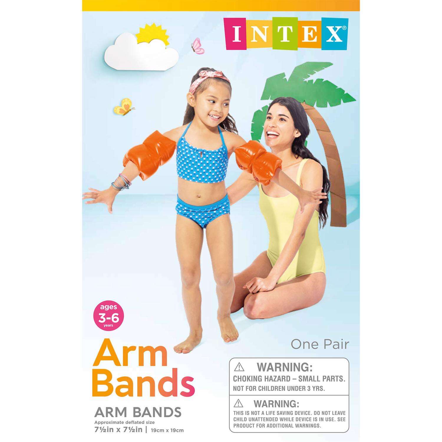 Intex Red Vinyl Inflatable Swimming Arm Bands