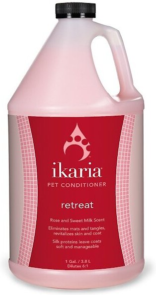 Ikaria Retreat Rose and Sweet Milk Scent Dog and Cat Conditioner， 1-gal bottle