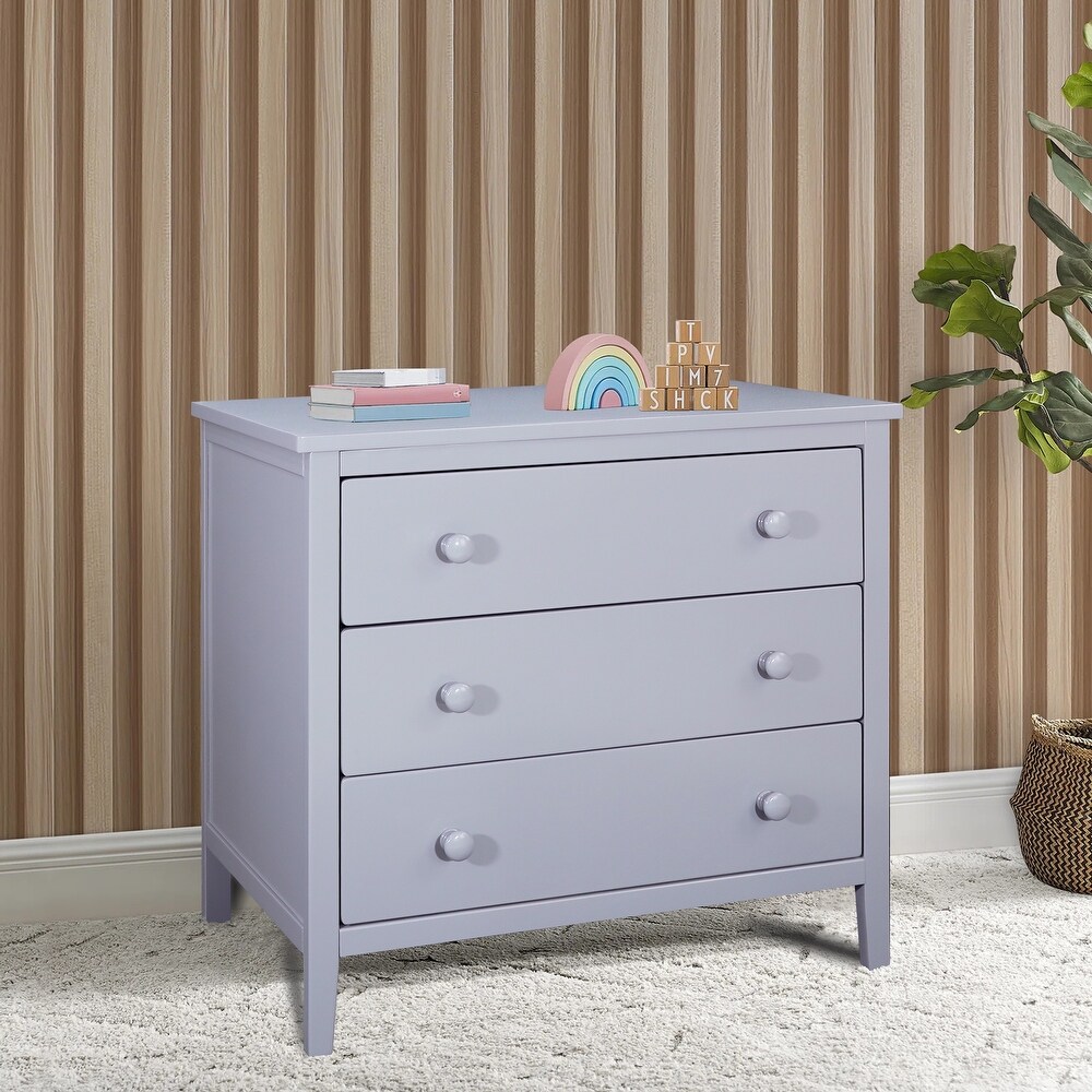 Stylish Solid Wood 3 Drawer Dresser for Bedroom Storage