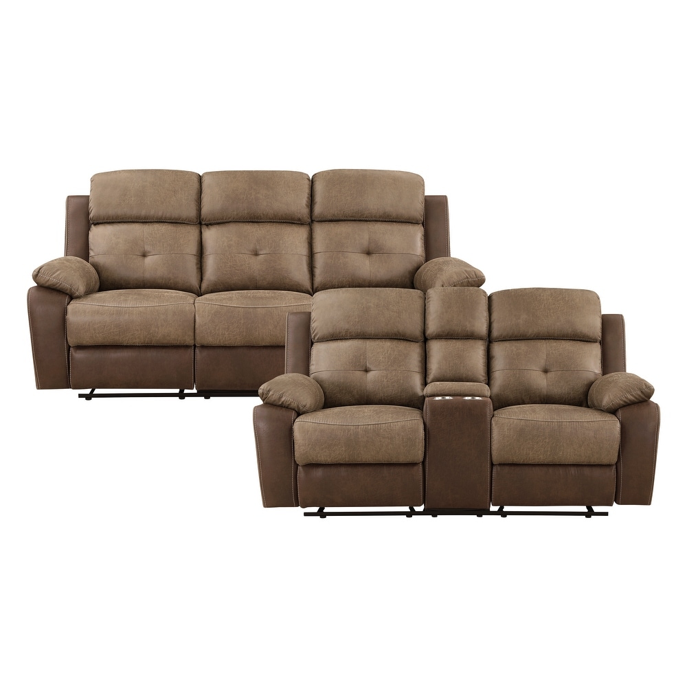 Jonnie 2 Piece Manual Reclining Living Room Sofa Set