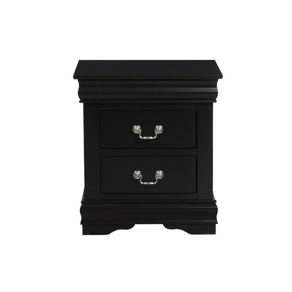 Black Wood Nightstand - Elegant Design， No Assembly Required， Ample Storage - - 37915517