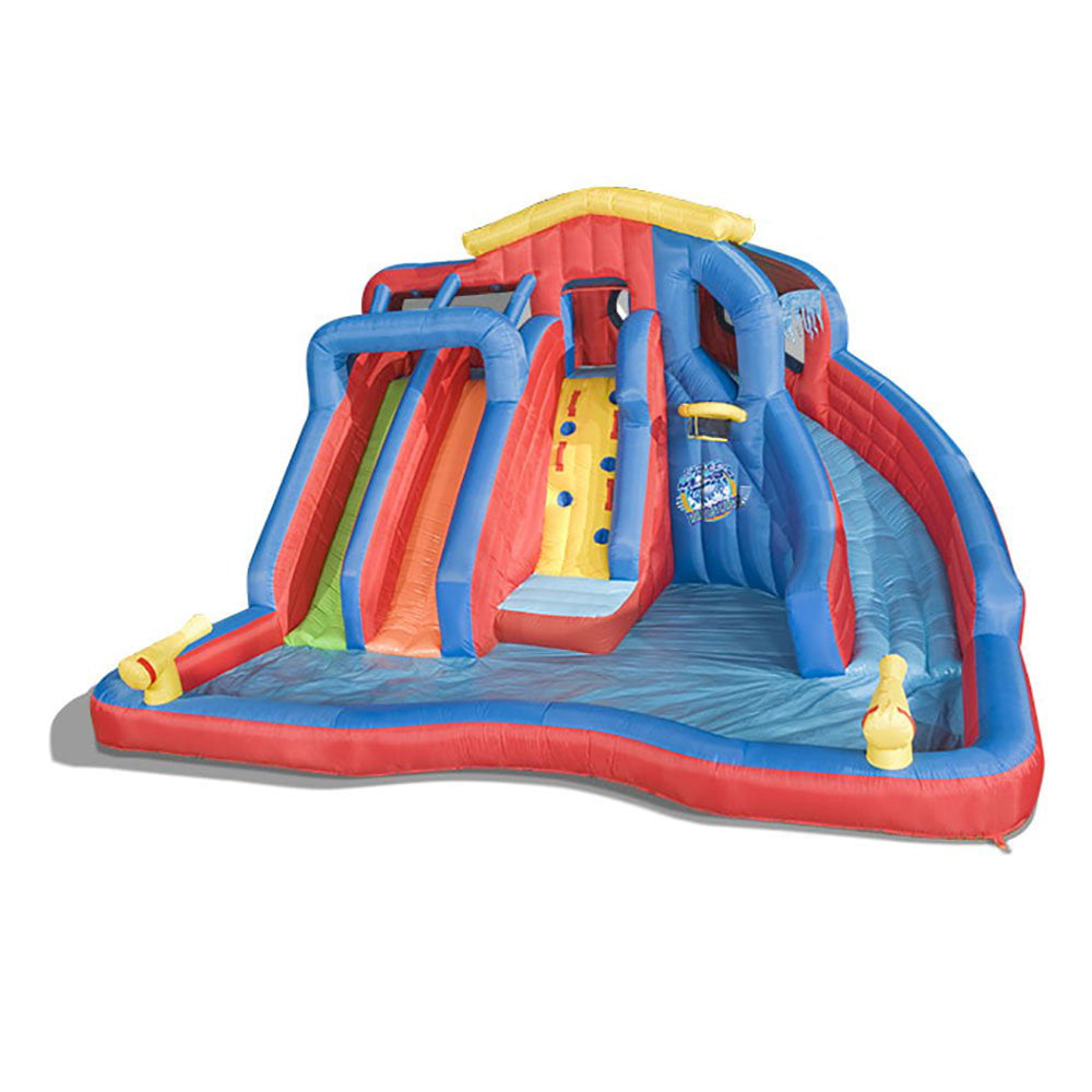 Banzai Hydro Blast Inflatable Play Water Park with Slides and Water Cannons