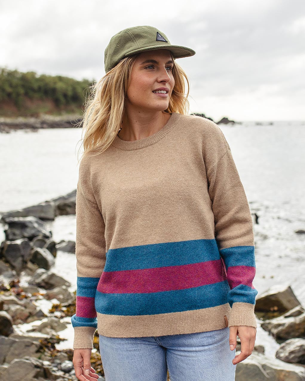 Bay Recycled Knitted Jumper - Sand