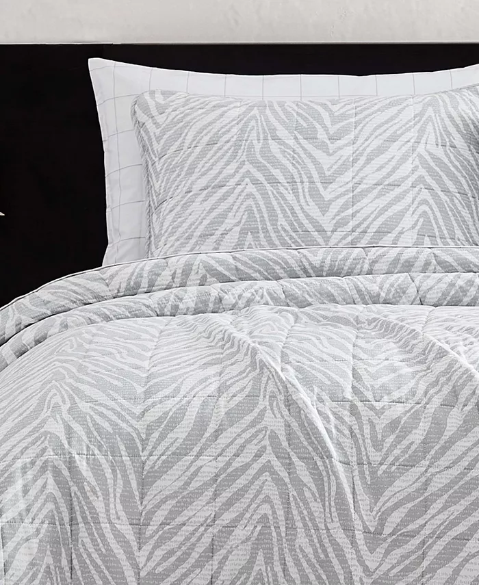 Kenneth Cole New York CLOSEOUT! Urban Zebra 3 Piece Full Queen Quilt Set