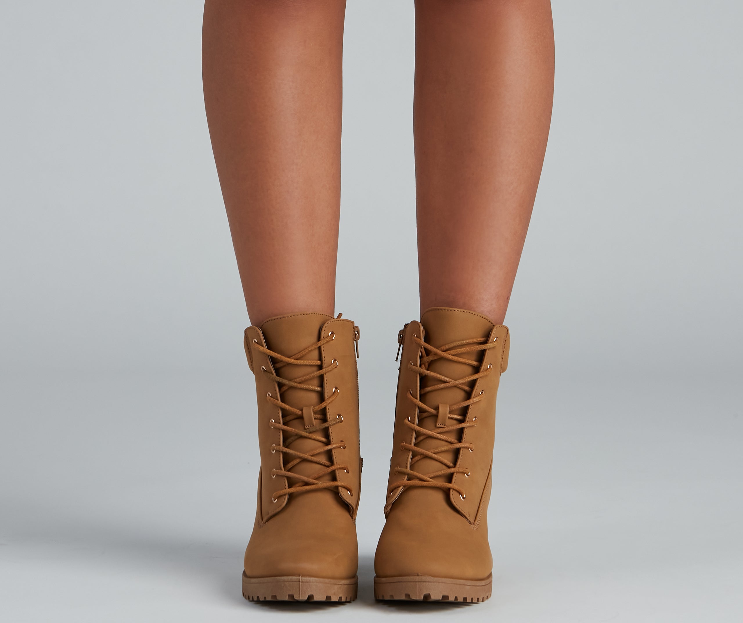 Trendy Moment Lace-Up Booties