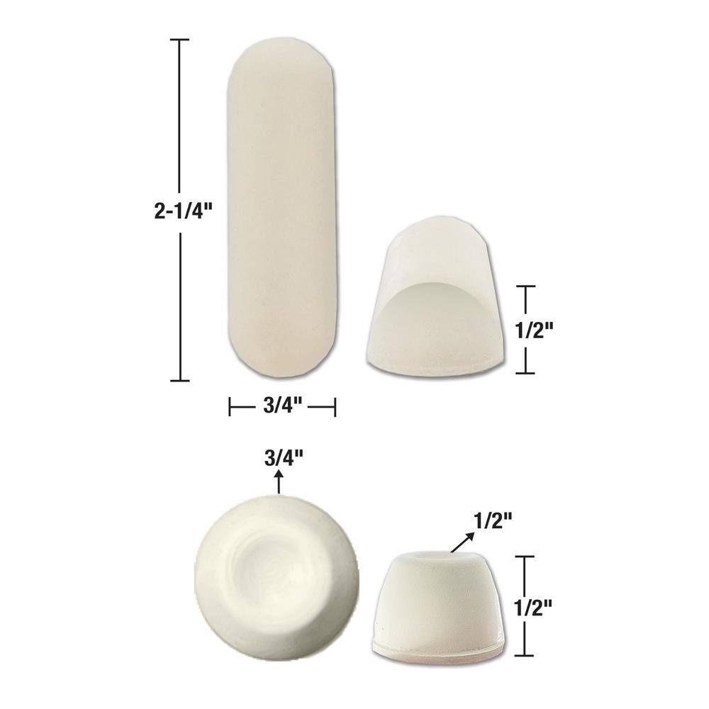 DANCO 4-Piece Toilet Seat Bumper Kit (2-Pack) 10062P