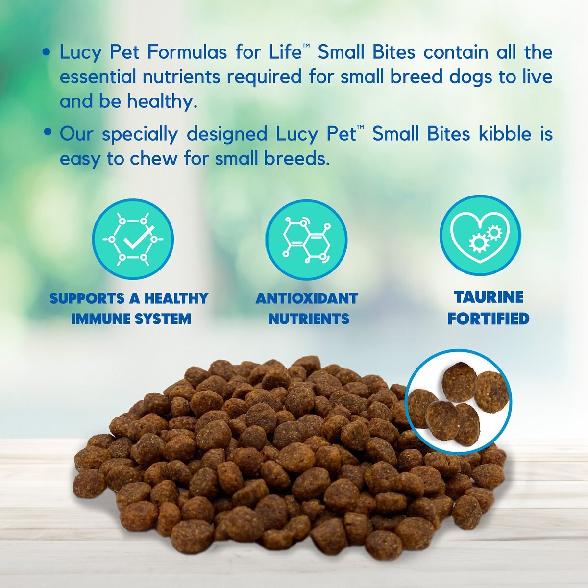 Lucy Pet Products Chicken， Brown Rice and Pumpkin Limited Ingredient Diet Small Bites Dog Food， 4.5-lbs bag