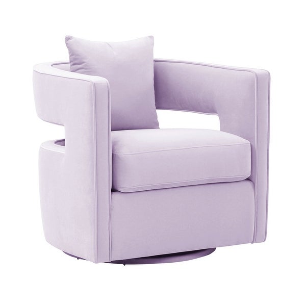 Kennedy Velvet Upholstered Swivel Chair