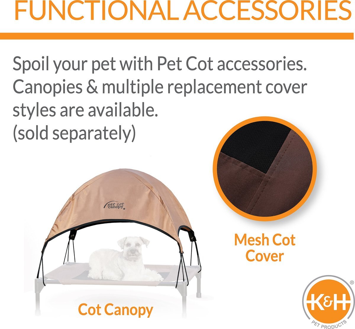 KandH Pet Products Comfy Pet Cot Elevated Pet Bed