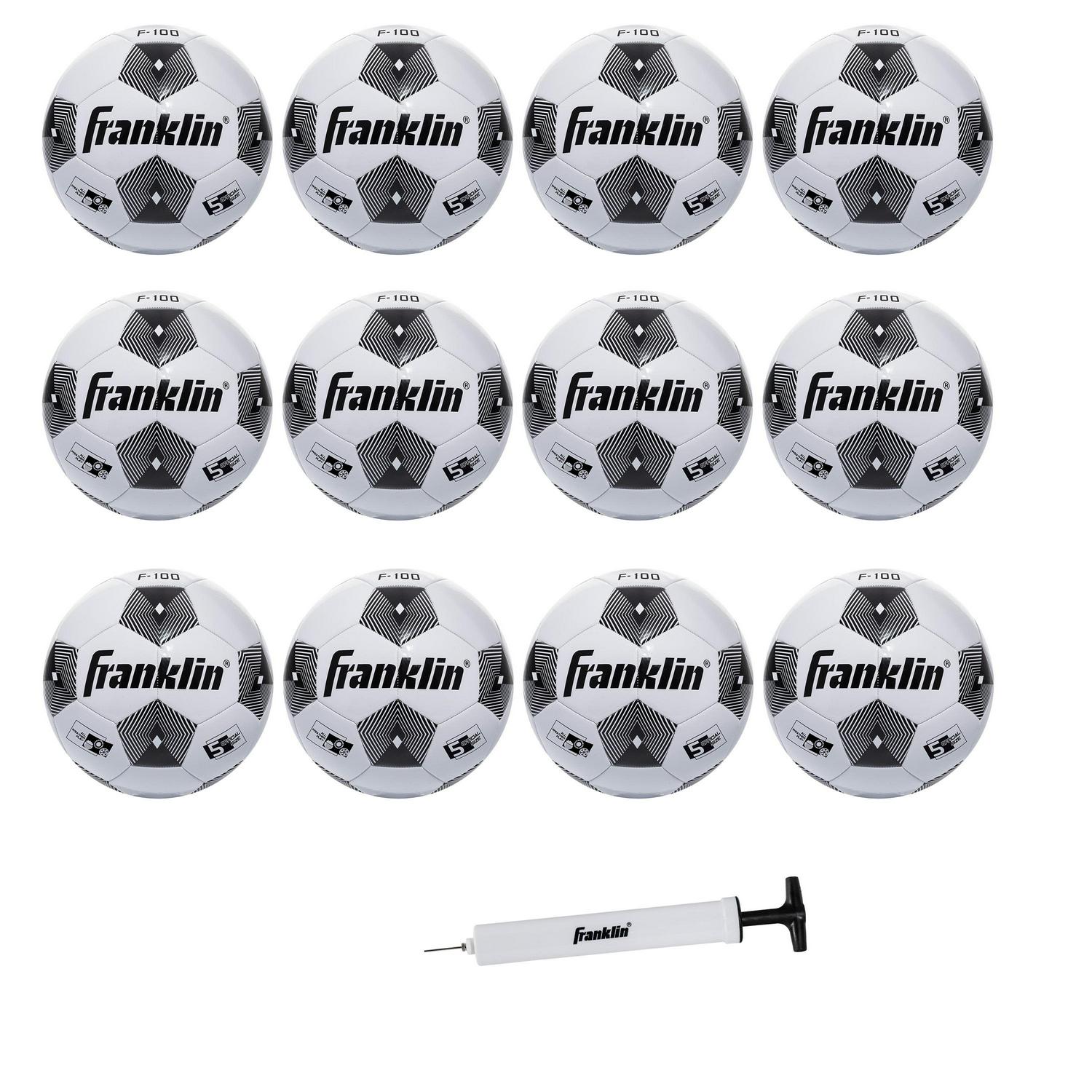 Franklin Sports Soccer Balls Team Size 4 F100 Soccer Balls with Pump 12 Pack  Crowdfused