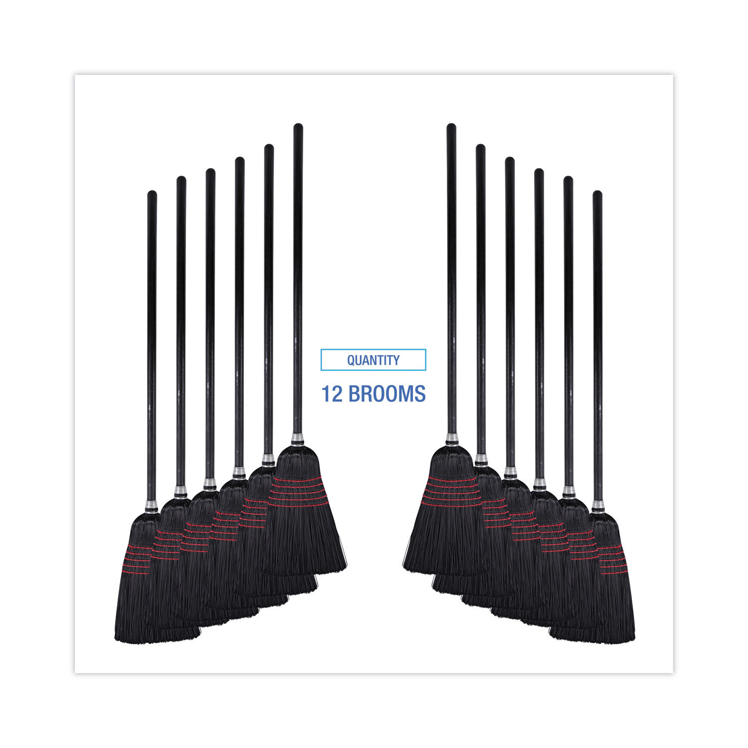 Flagged Tip Poly Bristle Janitor Brooms by Boardwalkandreg; BWK930BP