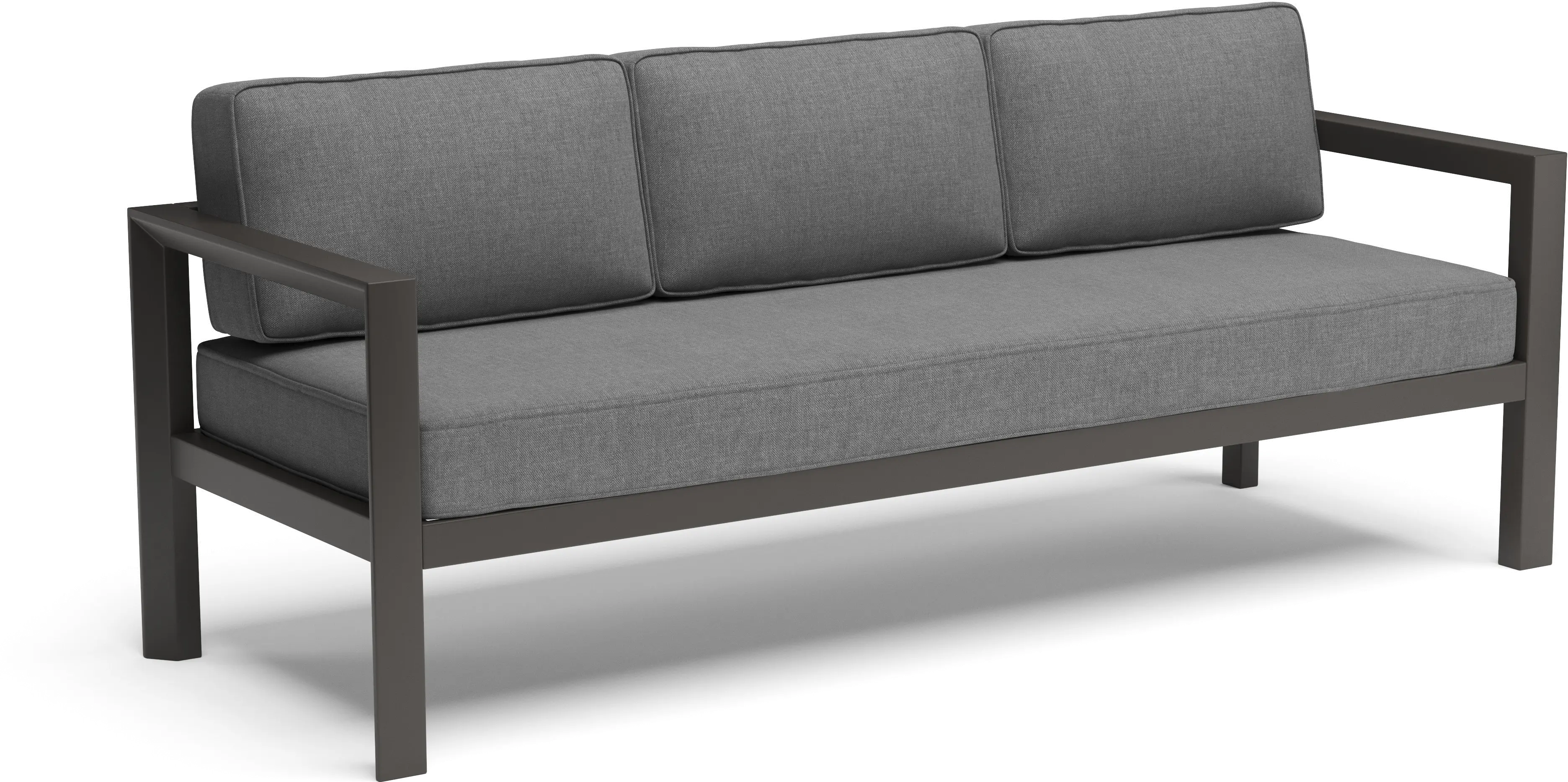 Grayton Gray Outdoor Aluminum Sofa