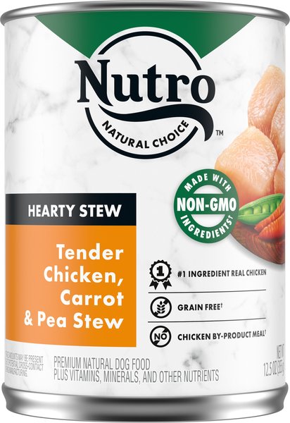 Nutro Hearty Stew Tender Chicken， Carrot and Pea Stew Grain-Free Canned Dog Food