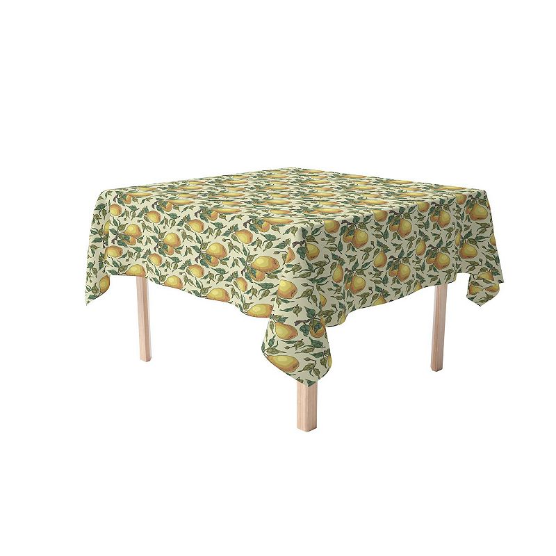 Square Tablecloth， 100% Polyester， 54x54， Painted Pear Tree