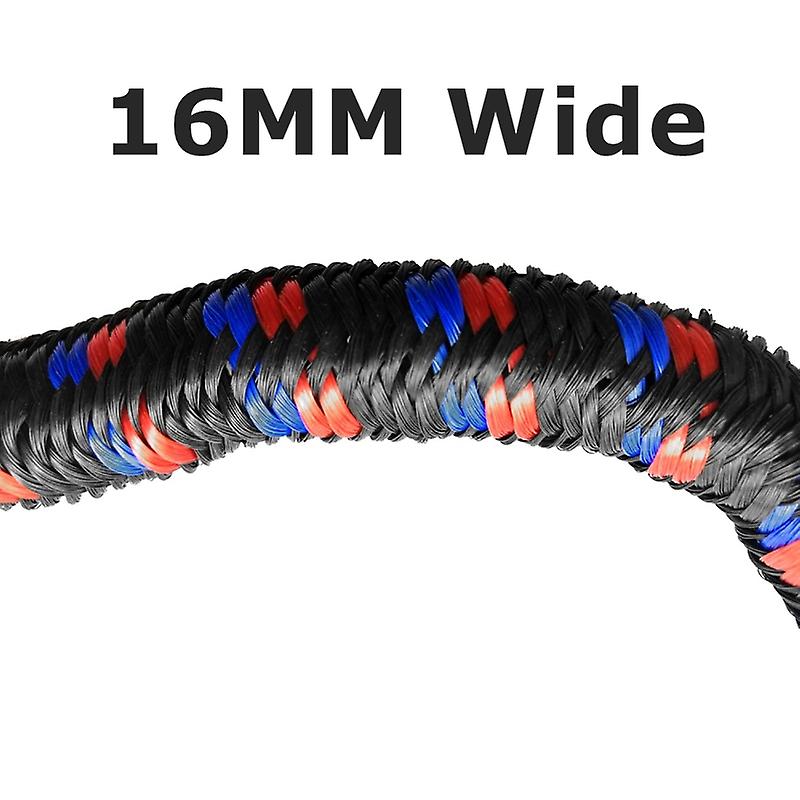 4-5ft Stretches 1.52m Elastic Bungee Shock Cord Dock Lines 16mm 2200lbs Strap Steel Hook Mooring Rope Kayak Boat Canoe Rope Tie