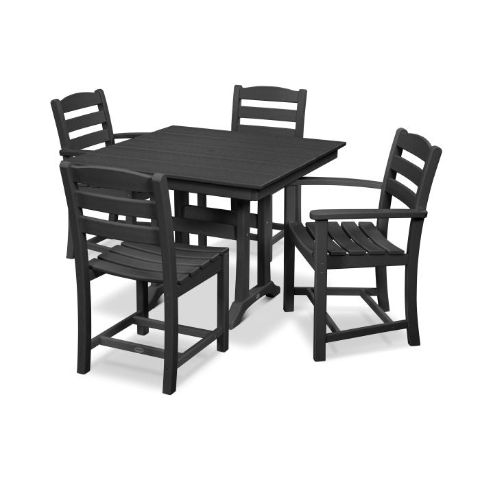 Polywood La Casa Café 5-Piece Farmhouse Dining Set with Trestle Legs PWS436-1