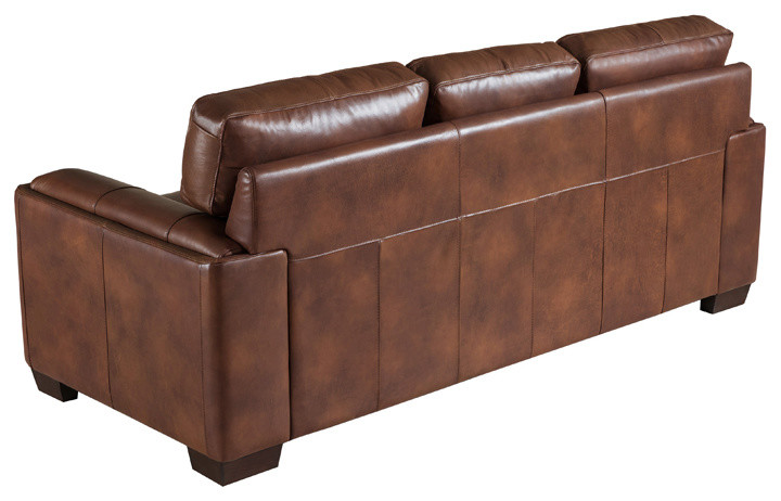 Suzanne Leather Craft Sofa   Contemporary   Sofas   by KEMP INTERNATIONAL INC  Houzz