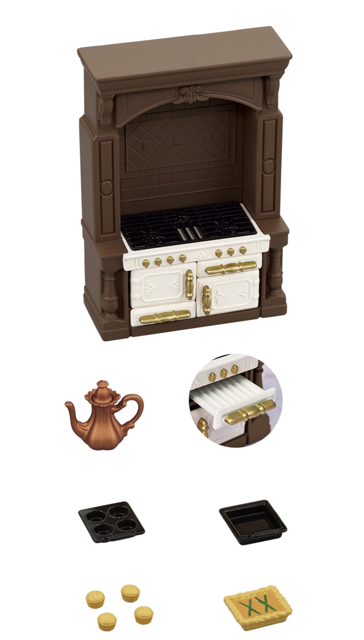 Calico Critters Town Series Gourmet Kitchen Set, Dollhouse Furniture