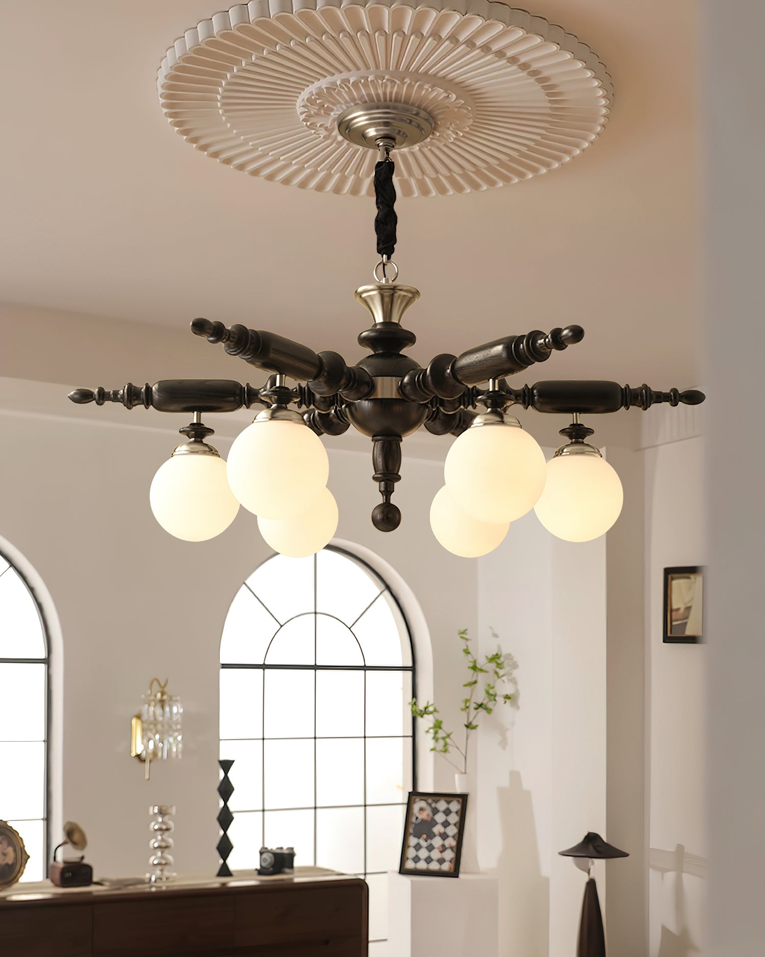 Rotating Stick Chandelier