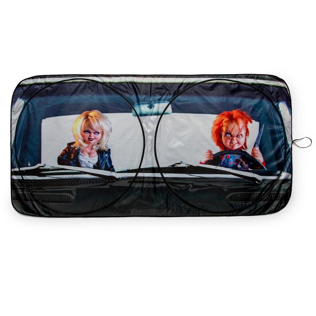 Surreal Entertainment Child x27 s Play Chucky Sunshade For Car Windshield 64 X 32 Inches