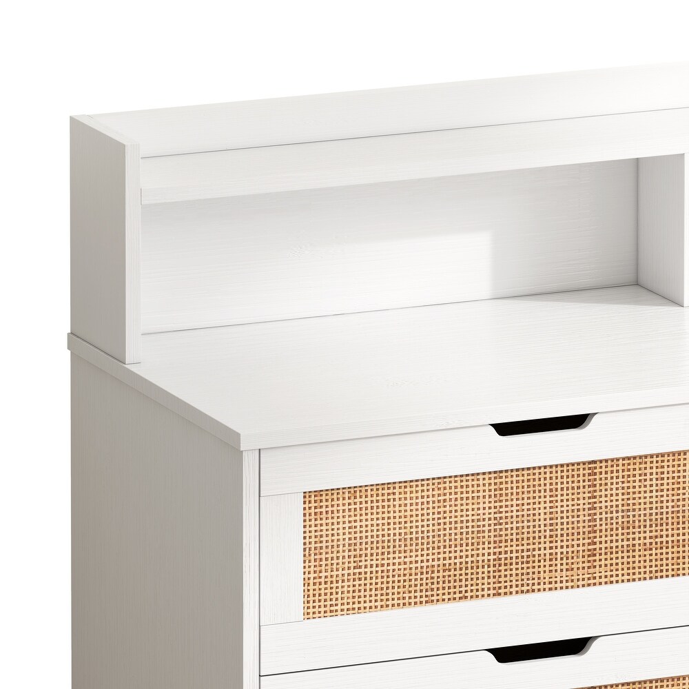 6 Drawers Rattan Storage Cabinet