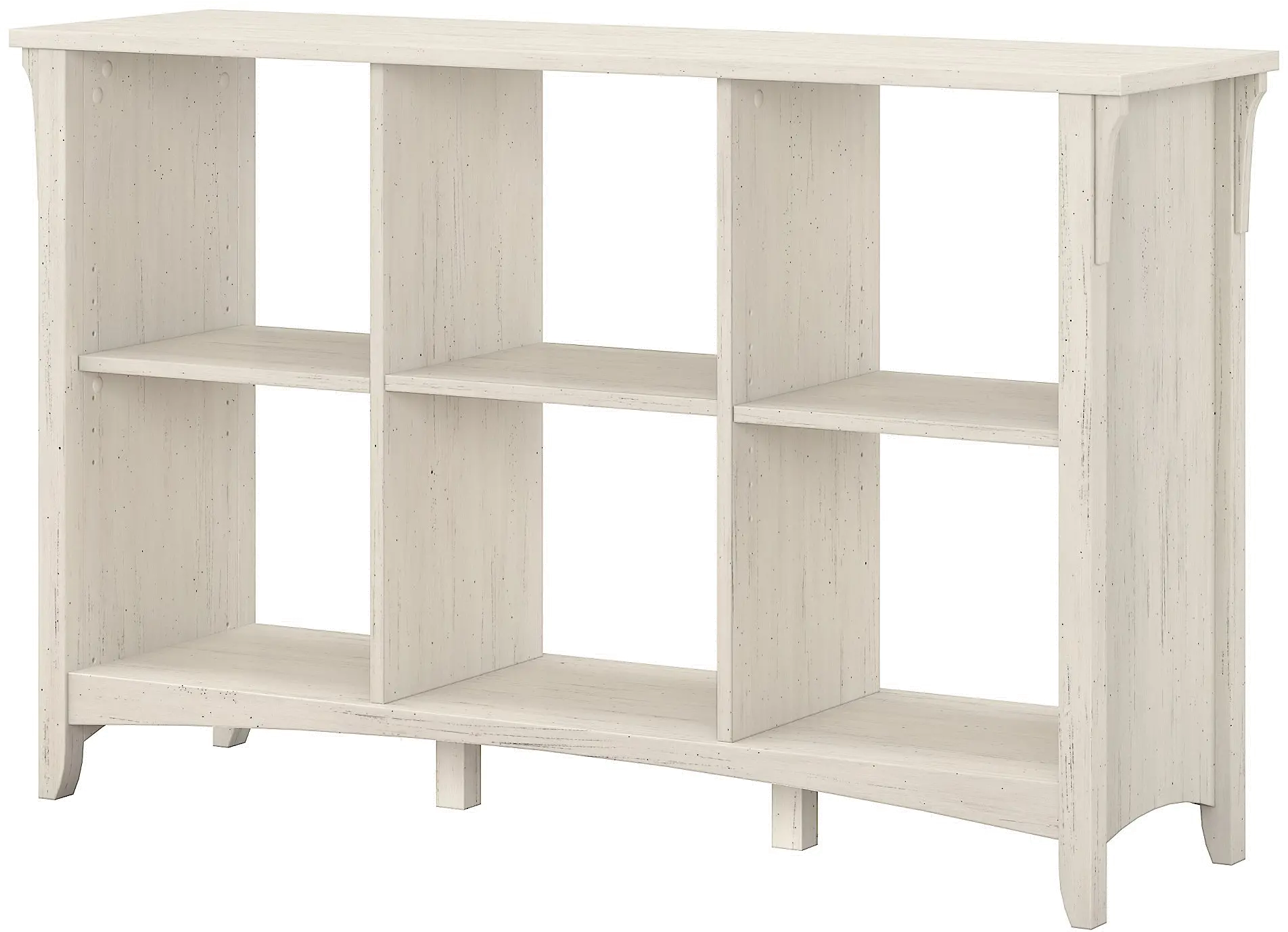 Salinas Antique White 6-Cube Organizer - Bush Furniture