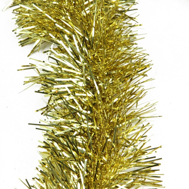 Unlit Shiny Gold Foil 3 ply Tinsel Christmas Garland