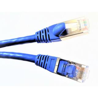 Micro Connectors Inc SFTP 25 ft. 26 AWG CAT 7 Double Shielded RJ45 Snagless Ethernet Cable Blue E11-025BL