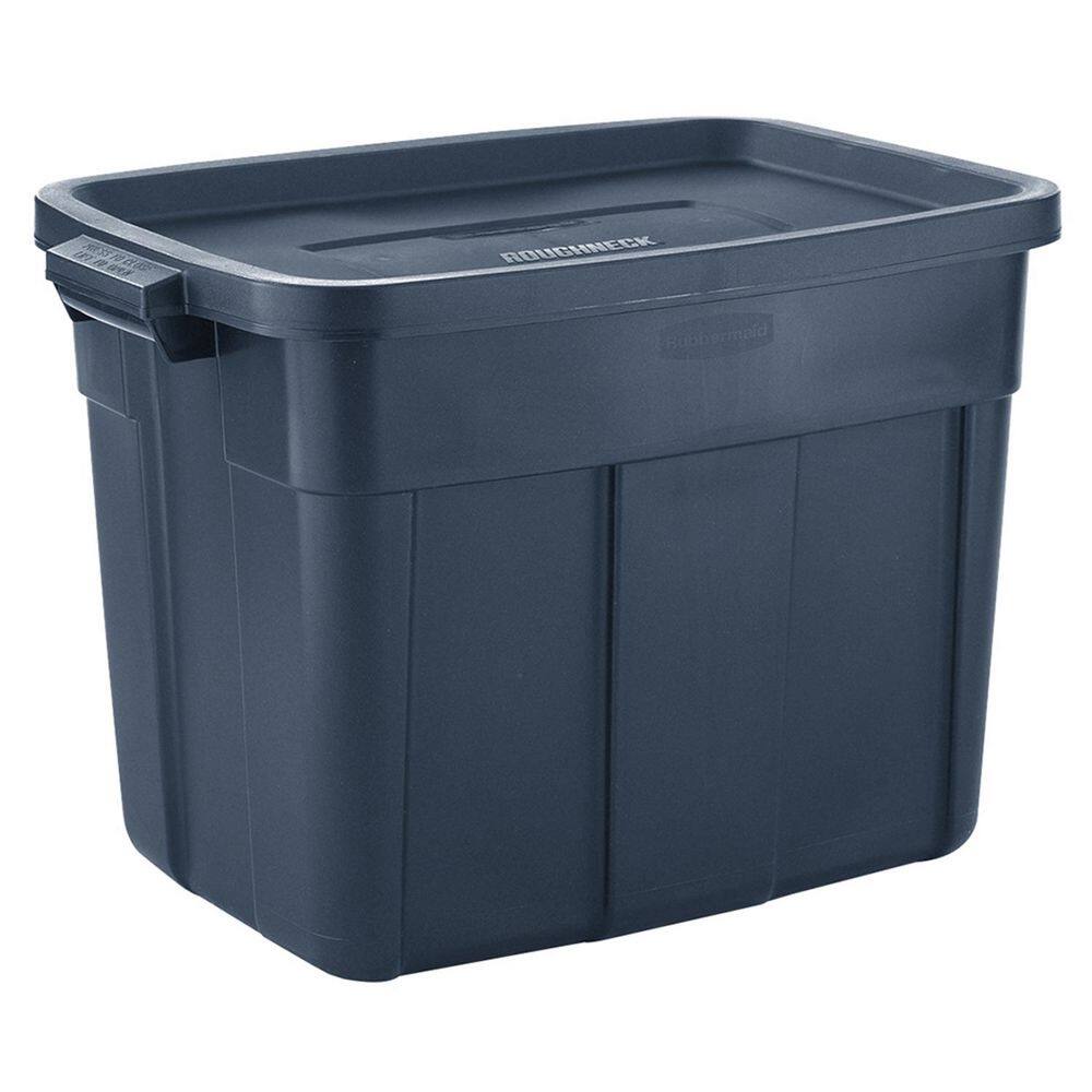 Rubbermaid 18 gal. Stackable Storage Container Dark Indigo Metallic (12-Pack) 2 x RMRT180051-6pack